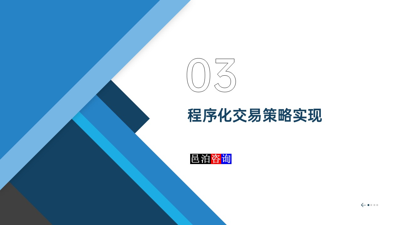 邑泊數字化智能化技術基本面量化程序化交易系統程序化交易策略實現