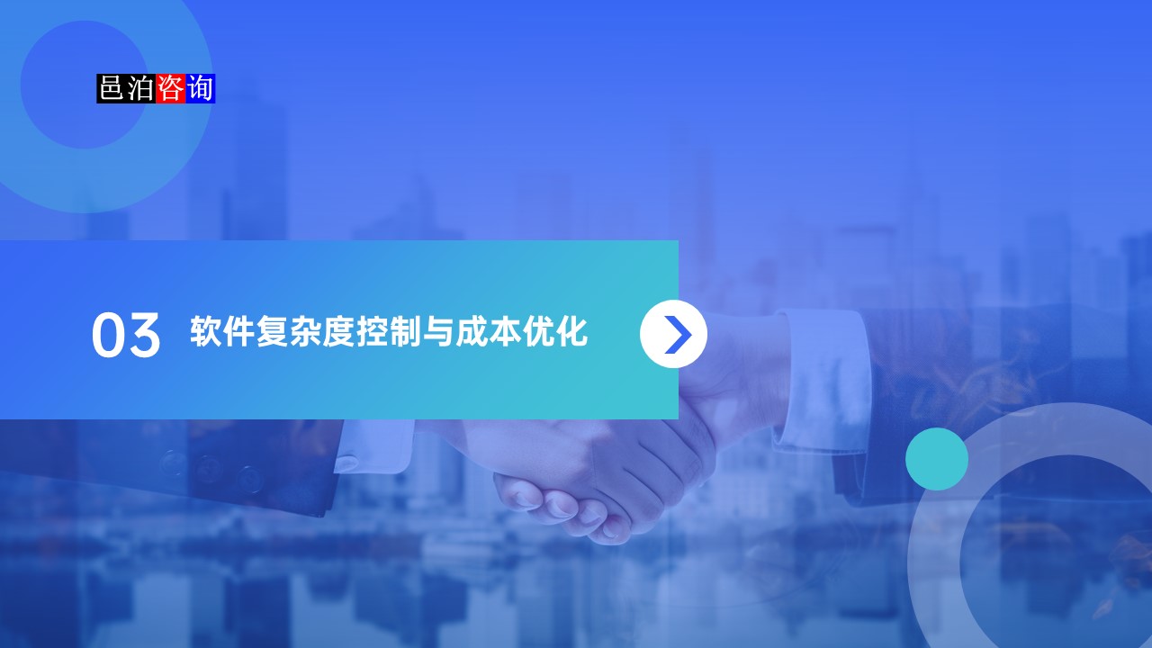 邑泊數字化智能化技術企業管理軟件復雜度與成本估算軟件復雜度控制與成本優化
