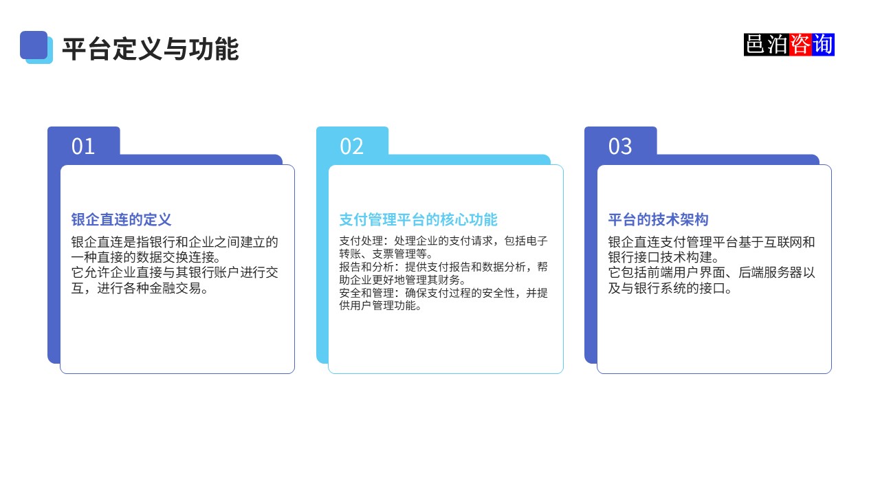 邑泊數字化智能化技術資金管理銀企直連平臺定義與功能