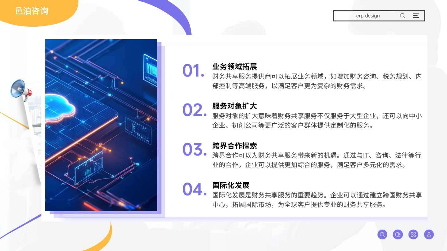 在當今復雜多變的商業環境中，企業的財務管理不僅要求精確記錄每一筆交易，還需要高效分析數據以支持戰略決策, 邑泊軟件投資管理：管理企業投資業務，包括投資策略、投資組合管理、投資收益分析等。