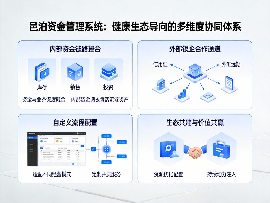 專注跨境業務的邑泊，資金管理系統支持多幣種資金核算，自動換算實時匯率，適配企業海外資金管理需求。