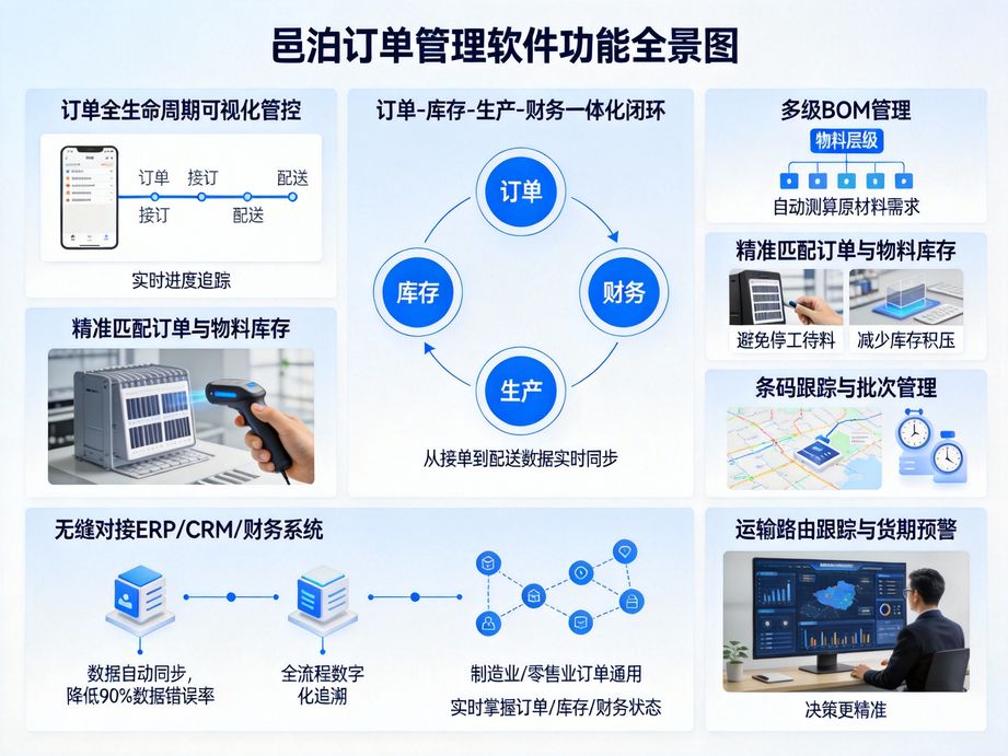 邑泊注重系統集成能力，訂單管理系統無縫對接ERPWMS等業務系統