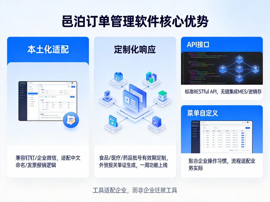 邑泊適配制造業生產需求，訂單管理軟件聯動生產計劃實現按需備貨