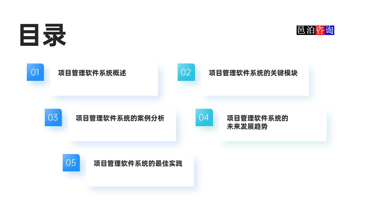 邑泊數字化智能化技術項目管理軟件系統目錄