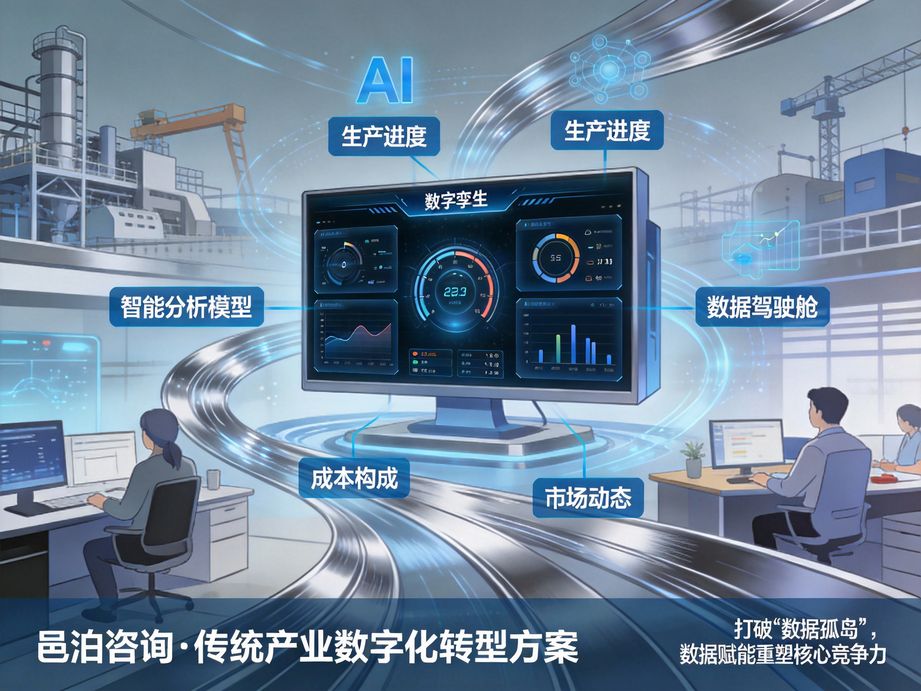 以數字化轉型為企業服務使命，邑泊咨詢憑借人工智能技術優勢，定制個性化高價值轉型咨詢方案。