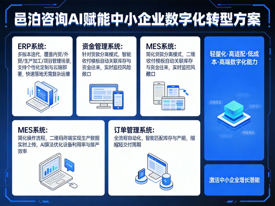 邑泊咨詢深耕企業服務領域，用人工智能賦能數字化轉型，為客戶解決轉型中的戰略、技術與執行難題。