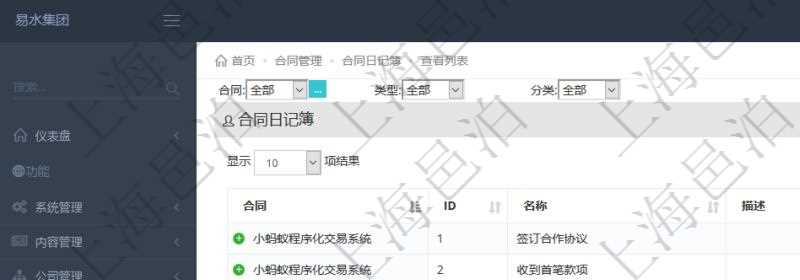 在項目管理軟件里可通過合同管理系統查詢返回合同日記簿信息,比如:合同、名稱、描述、日期時間、日記簿類型、日記簿分類、模板流水、預測流水、關鍵字等。