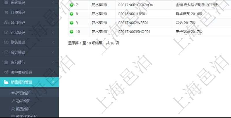 通過項目管理軟件銷售報價管理系統可以查詢維護報價產品信息:產品編號、產品名稱、產品描述、產品種類、產品單價、產品最低價、產品成本、產品數量、產品單位等。