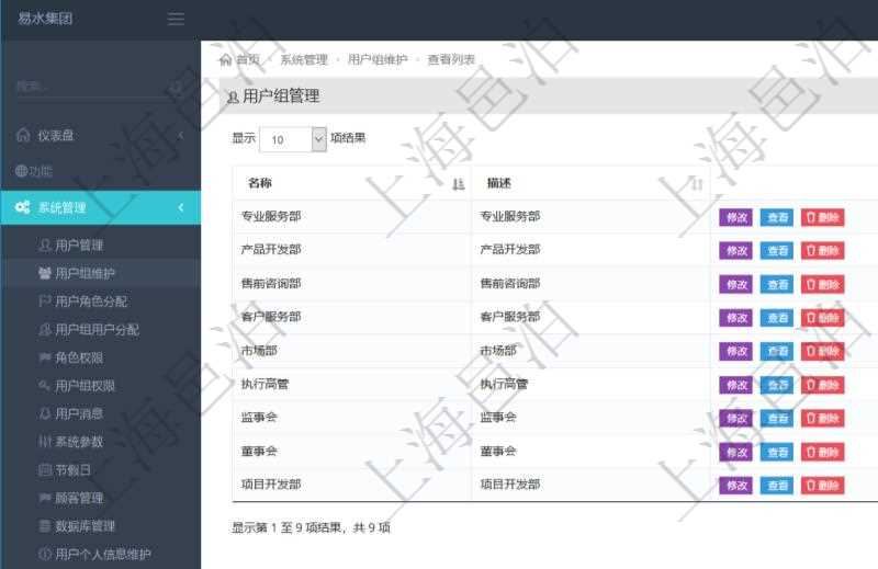 項目管理軟件可通過用戶組來劃分不同用戶,分別賦予不同功能模塊的權限,比如可將公司分為多個用戶組:董事會、監事會、執行高管、市場部、客戶服務部、售前咨詢部、產品開發部、專業服務部、項目開發部等。