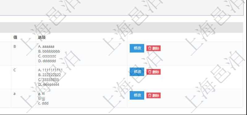 在項目管理軟件在線試卷模塊查看練習配置信息時,返回公司、標題、描述、創建用戶、創建時間。同時還會返回問題列表:序號、分值、是否使用、問題、答案值、選項列表。