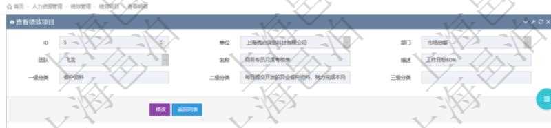 在項目管理軟件里,人力資源管理模塊可以查詢績效項目明細信息,比如:單位、部門、團隊、名稱、描述、一級分類、二級分類、三級分類等。